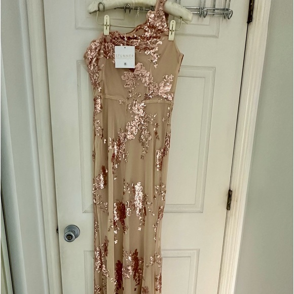 New with tag. Champagne/Rose Gold Formal Dress - Picture 1 of 2